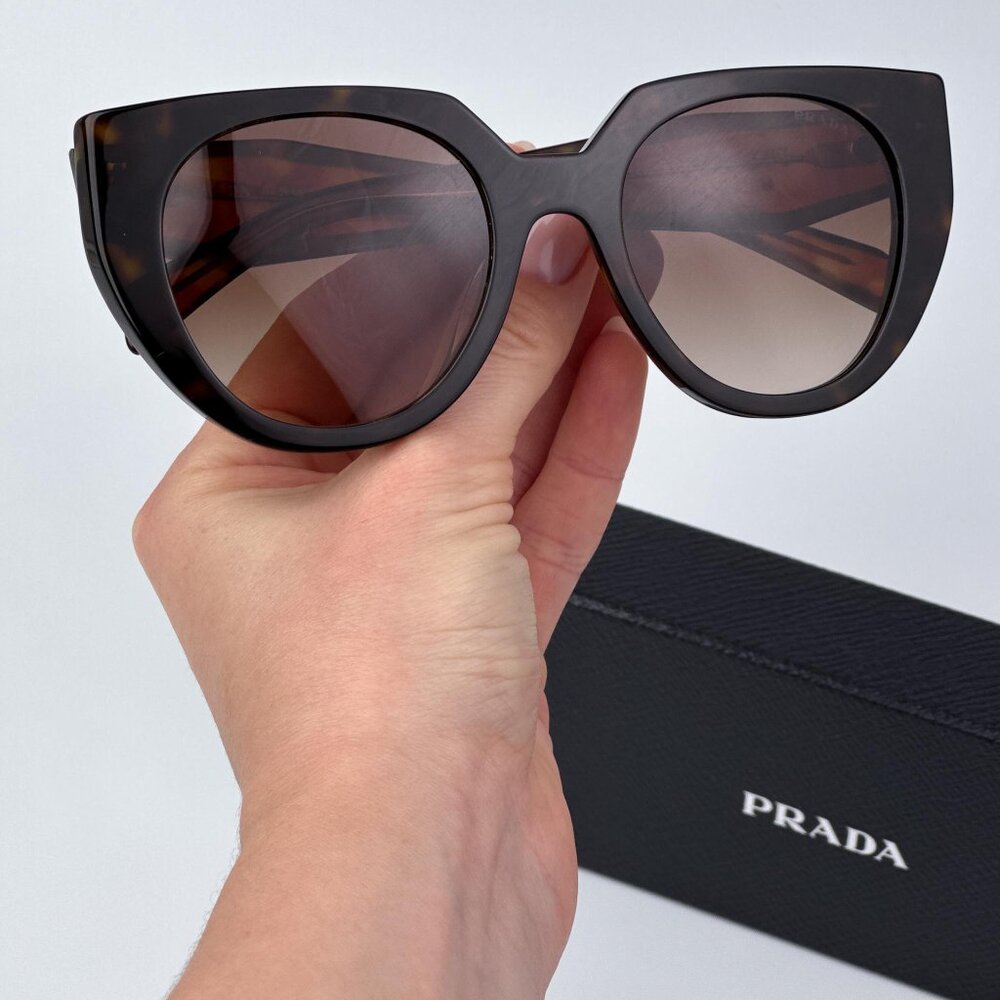 Prada PR14WS 2AU6S1 Women BRAND NEW Sunglasses Havana Brown Gradient Cat Eye